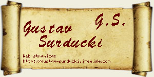 Gustav Surdučki vizit kartica